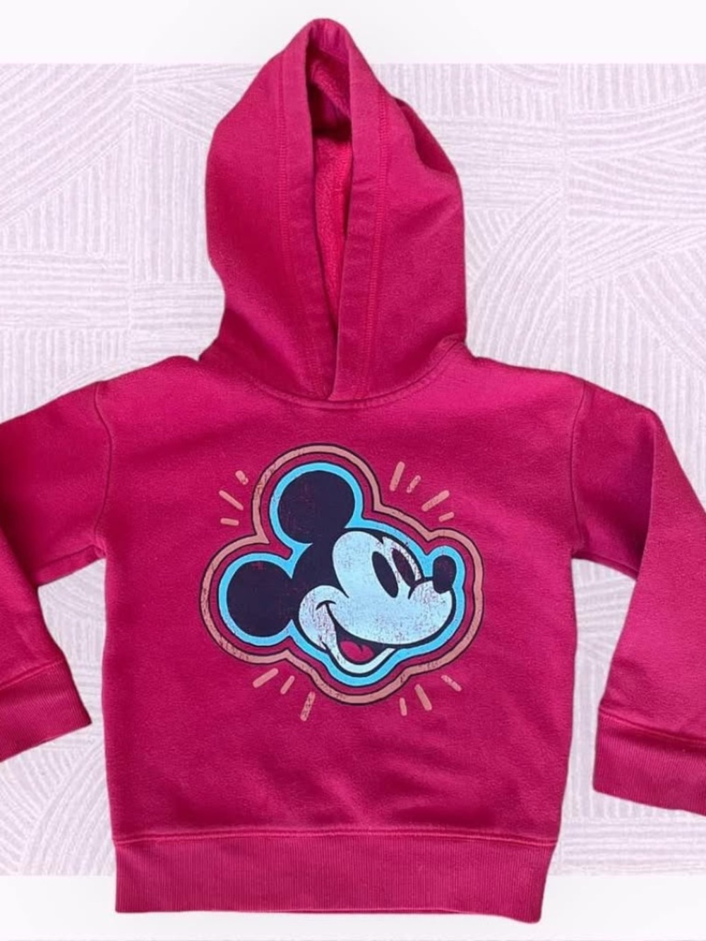 Disney Mickey Mouse Hoodie | Jumping Beans | Size 4 | Raspberry Red | Excellent